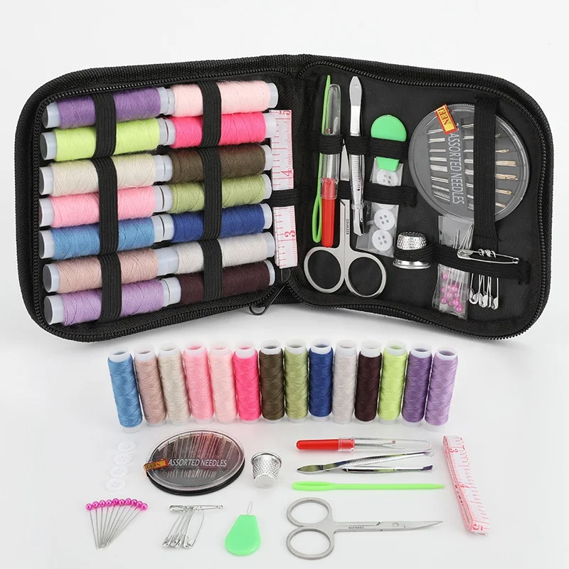 70pcs/Set Sewing Tools Kit Box For Adults Travel Sewing Kits
