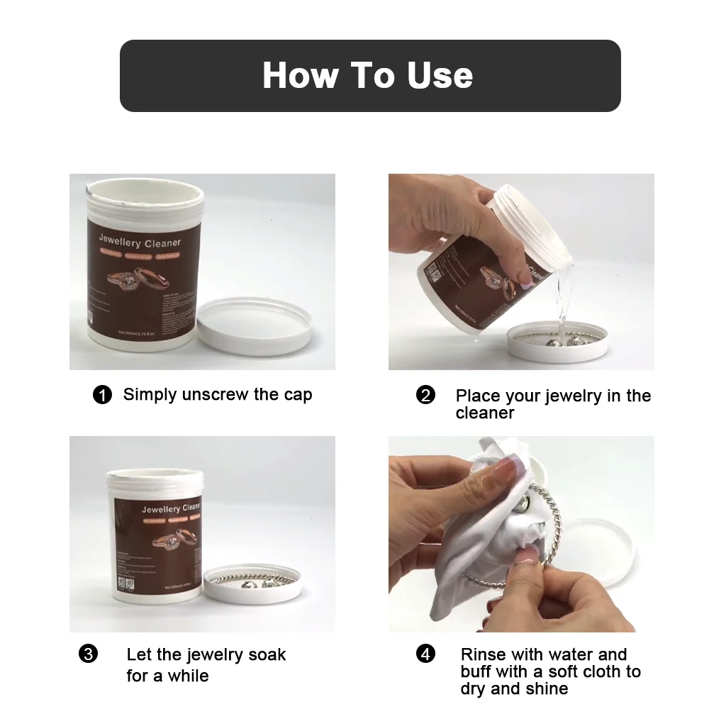 Professional Natural Silver Cleaning Jewelry Cleaners Liquid Eco Friendly Jewelry Polish Cleaning For All Jewelry