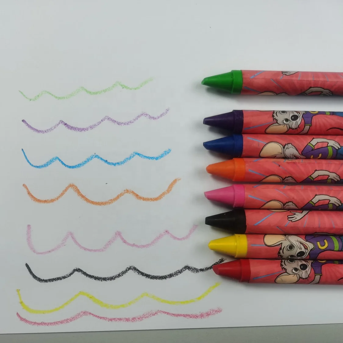 8PCS double blister kids non-toxic  jumbo crayon  set  for drawing