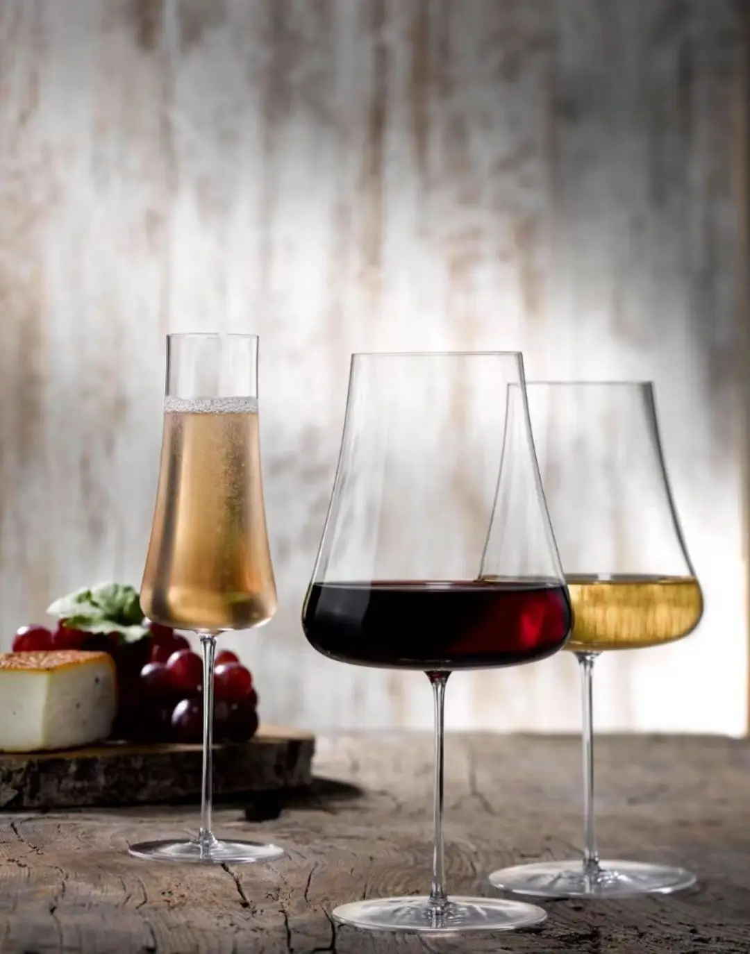 Bokandi Luxury Wine Glass Transparent Burgundy Goblet for Champagne Perfect Engagement Gift for Party Wedding