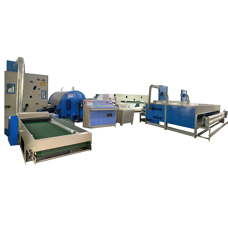 KINGLS automatic carding machine part of glue-free wadding production line suitable to card PP, PET, PVA, fiber to form web