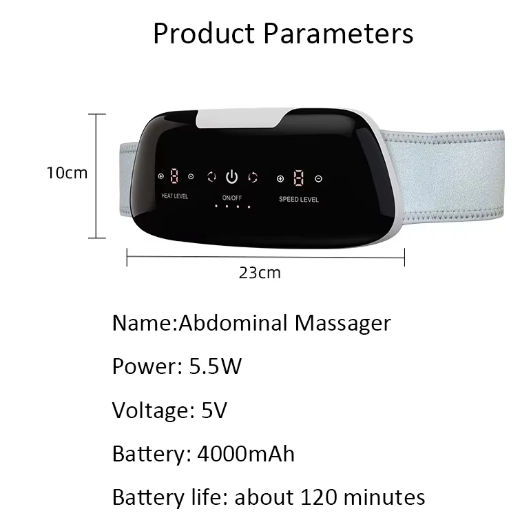 4000mAh Long Endurance Weight Loss Slim Tummy Belly Massage Device Women Period Pain Relief Warm Stomach Heating Waist Belt