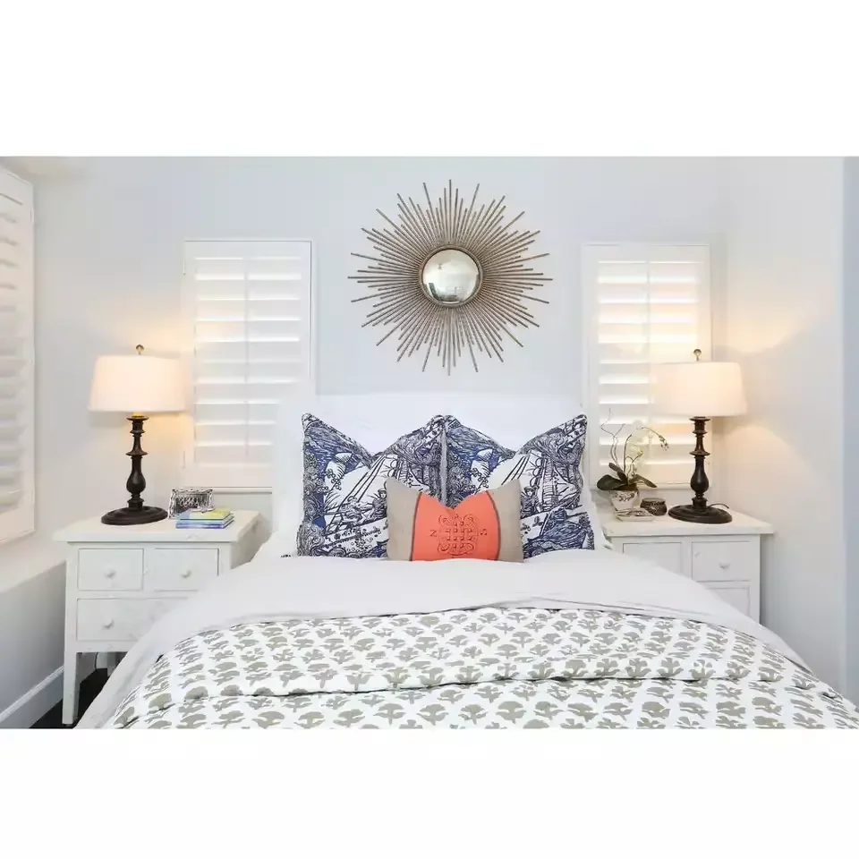 Interior Design Regular Shape Vertical White PVC Plantation Shutters