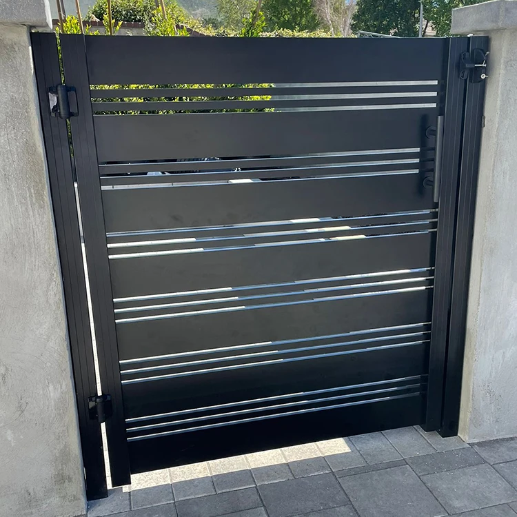 Cheap Price Black Steel Fence Panels 3 Rail Aluminum Ranch Goat Fence Decorative Horse Slat Fencing