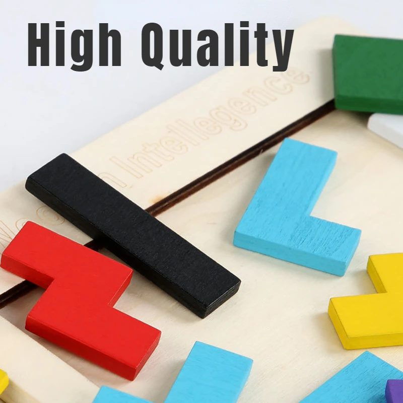 Разноцветные деревянные развивающие игрушки для детей