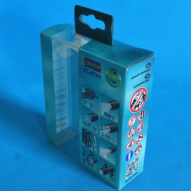 clear transparent hanging pvc custom plastic folding boxes for packaging