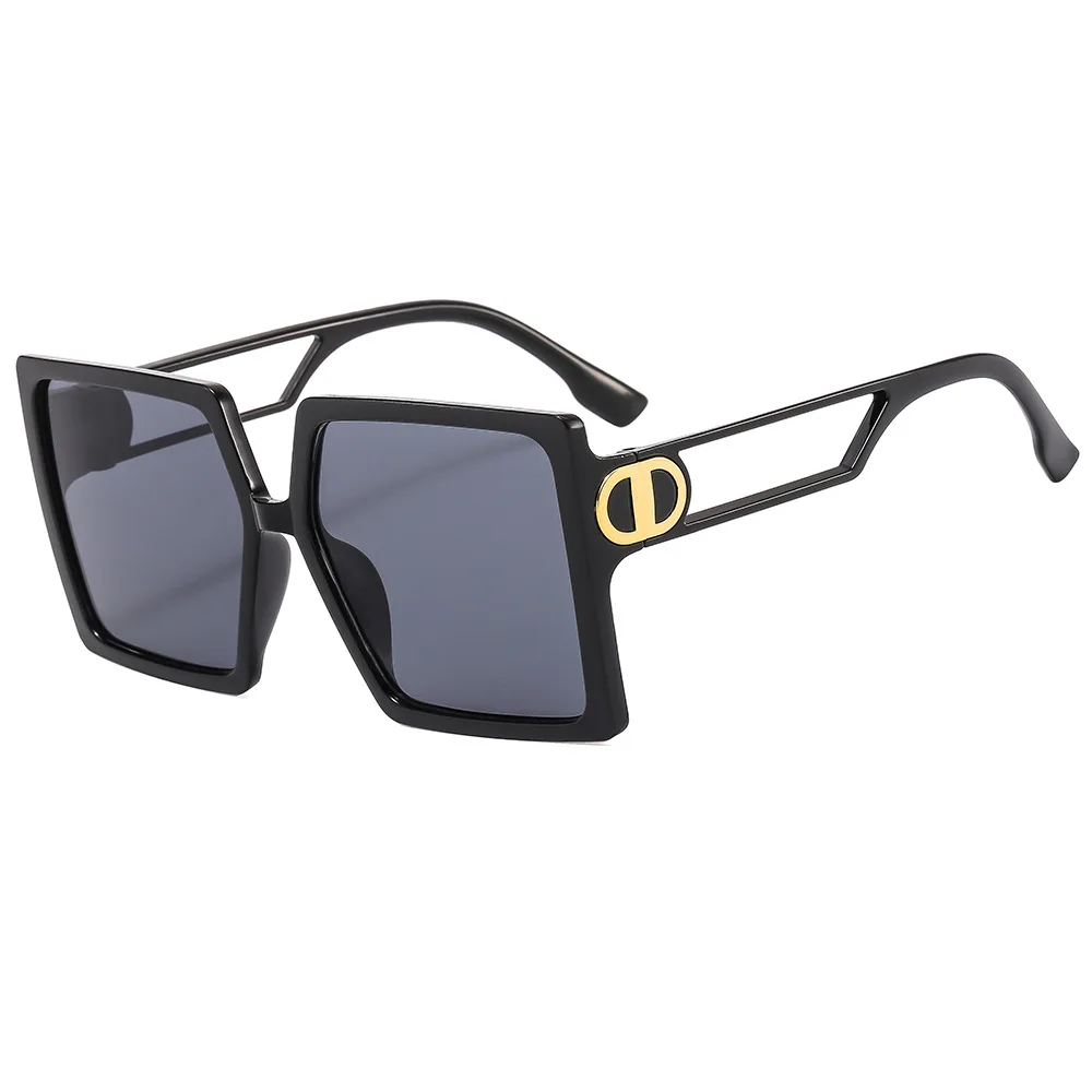 Hot Fashion Unisex Sunglasses Vintage Square Lenses Black PC Frame UV400 AC Adult Fashionable Vintage Style Men Women