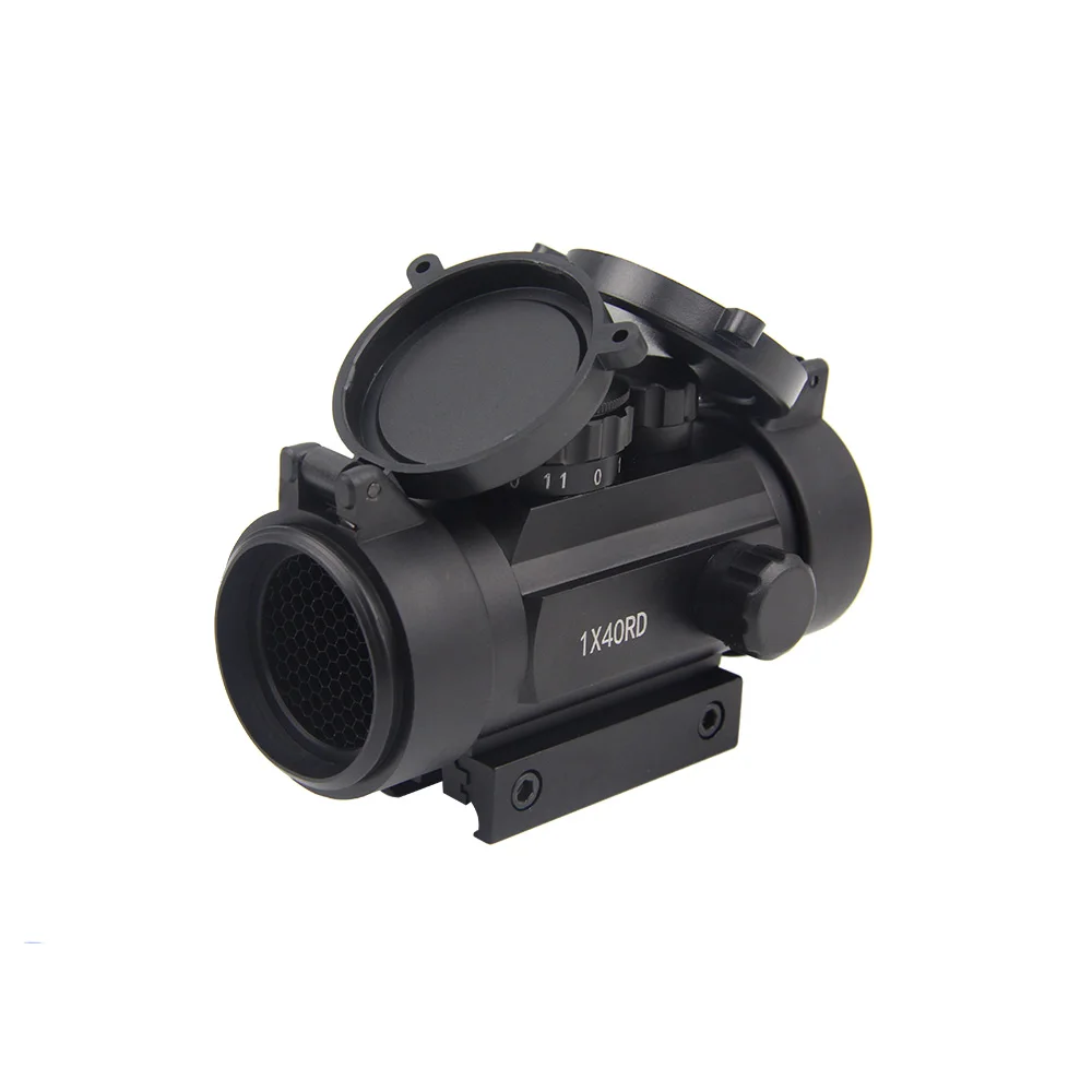 LUGER Red Dot Sight 1X40 Red Coated Lens Red Dot 11 Level Fit For 11mm/20mm With Mesh Killflash