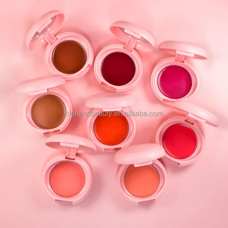 Wholesale 6 Colors Blusher Palette Cream or Powder Single blusher private label cream blush