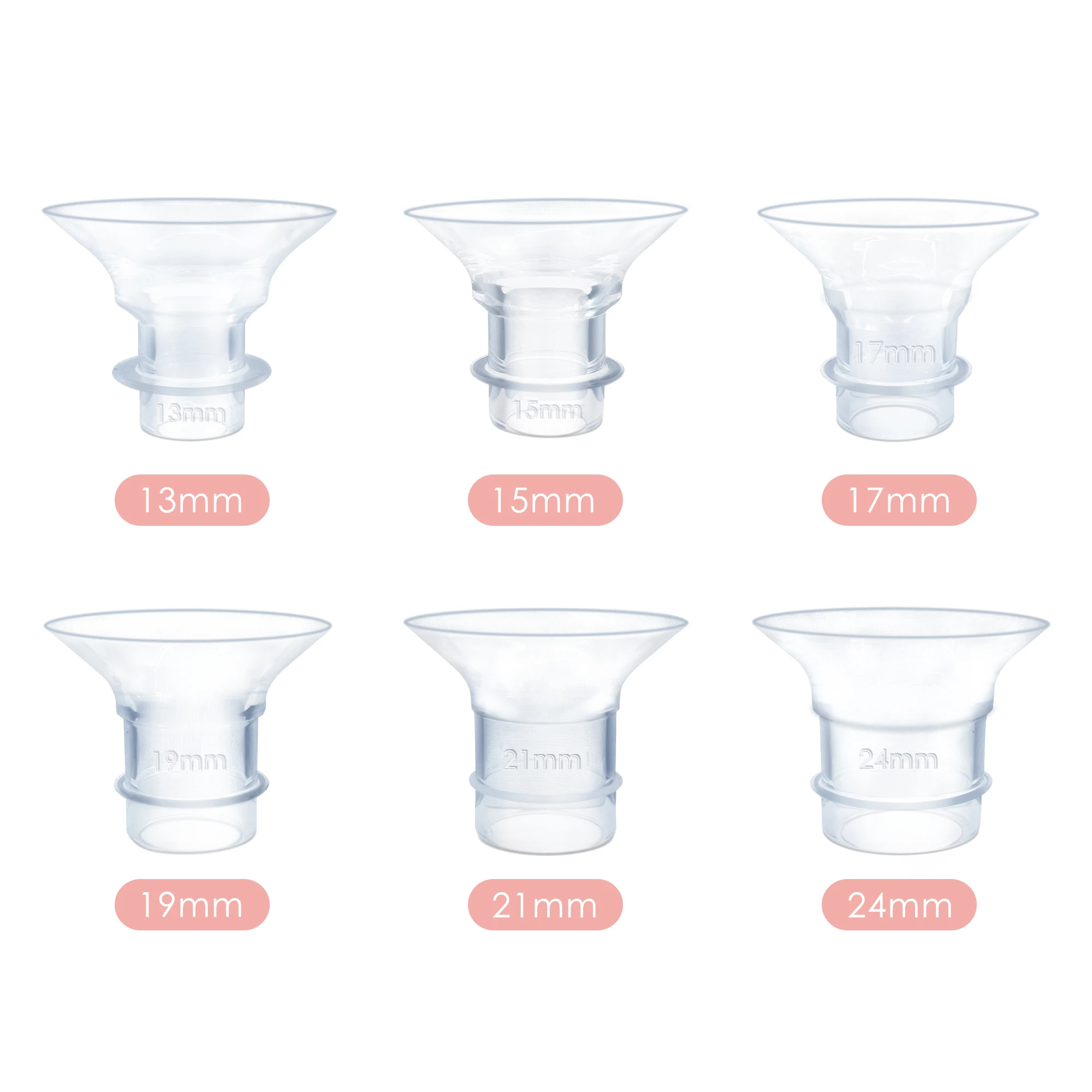 Breast pump breast collector insert BPA-free silicone accessories 17-19-21-24mm wearable breast pump standard accessories
