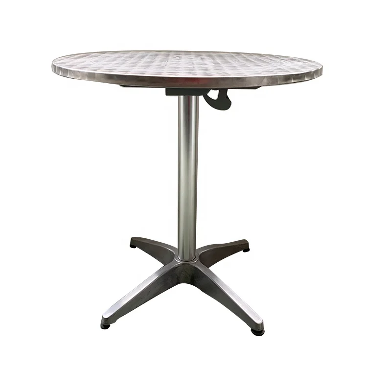 Wholesale manufacturing Thick solid material Aluminium picnic garden outdoor stainless dining leisure table