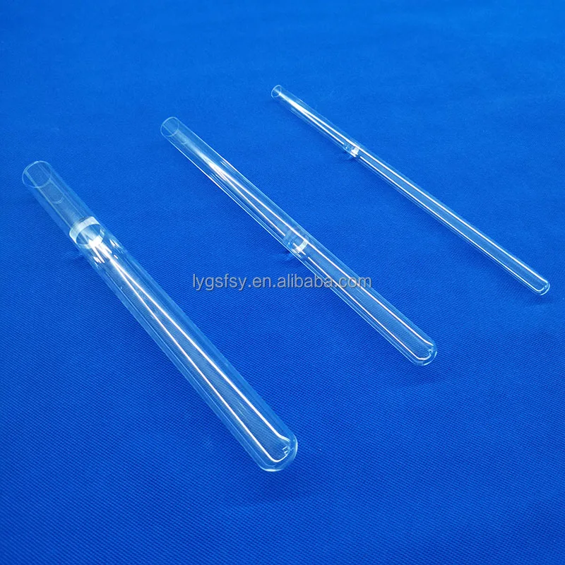 Polished quartz glass tube Heat Resistant Quartz Clear Glass Tubes with plug stopper polished quartz glass tube