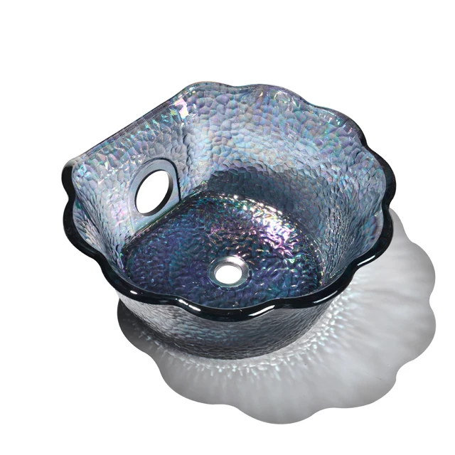 Роскошная хрустальная стеклянная раковина для спа-ванны спа-педикюра