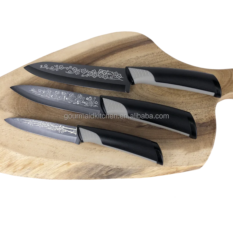 GOURMAID Premium Black Zirconia Ceramic Knife  set Kitchen Knife set