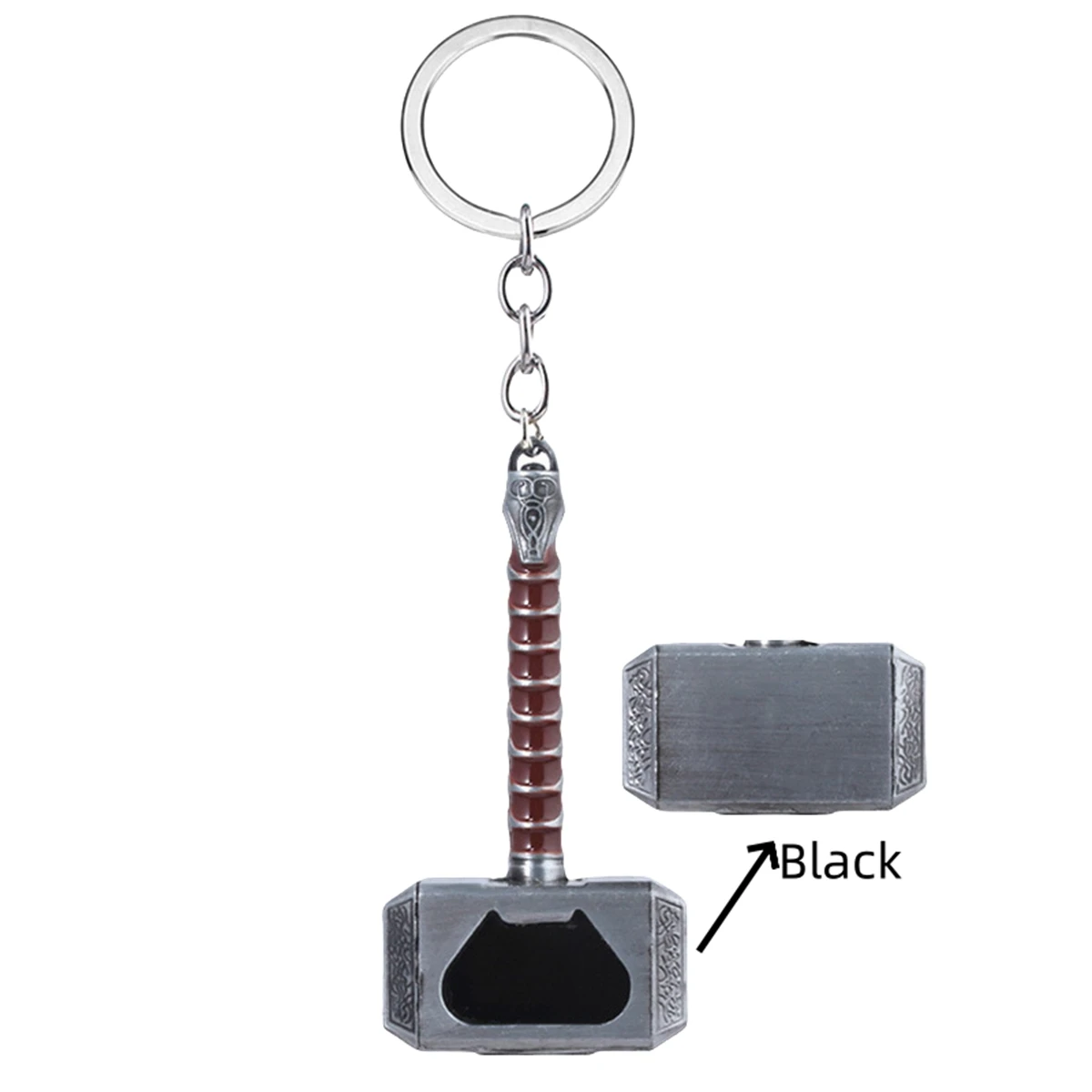 Wholesale Creative Thor Hammer Key Chain Mythology Marvel Avenger Metal Keychain Pendants for Boys