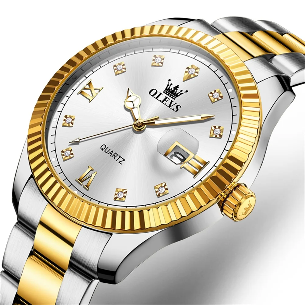 OLEVS 3623 accurate guangzhou men quartz watch hot sale steel strap water proof date display Simple business wrist watch