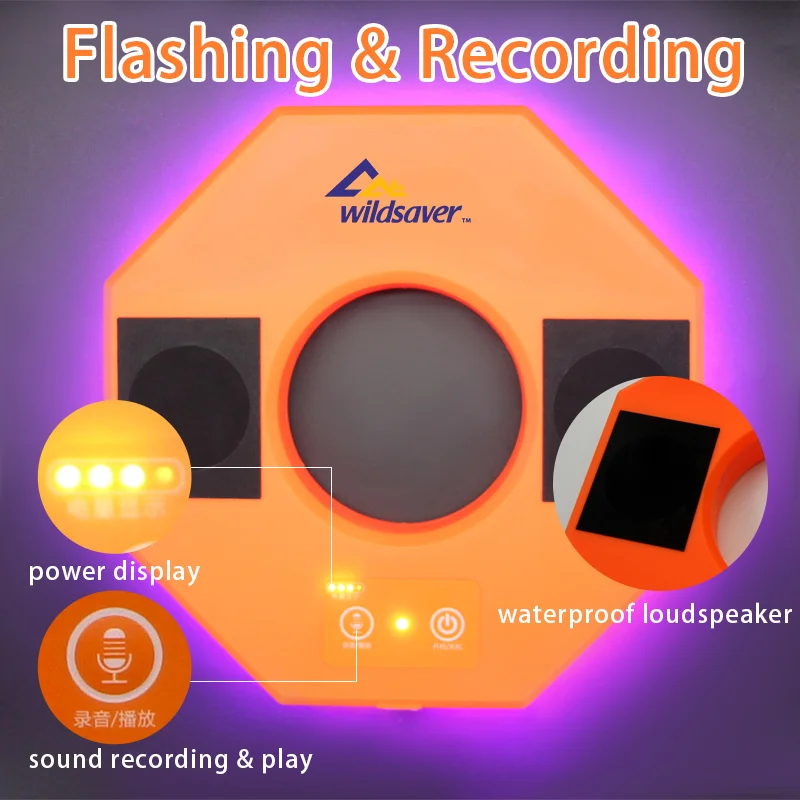 Explosion proof barricade lights recording sound red blue led flash signal warning light beacon for traffic cone