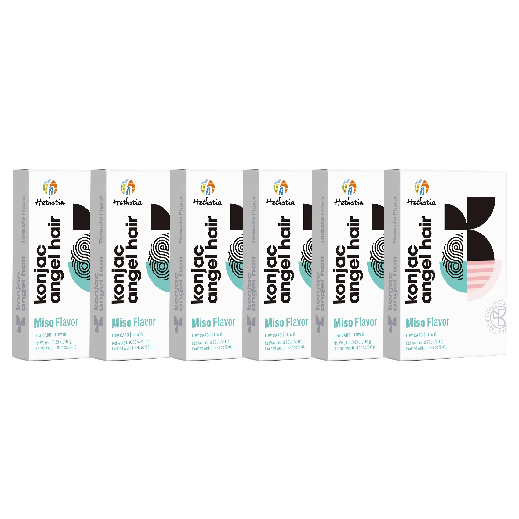 Wholesale Pack Paleo Friendly Vegan Noodles Plant-Based Miso Flavor Ramen Slim Konjac Pasta Spaghetti Form Hethstia