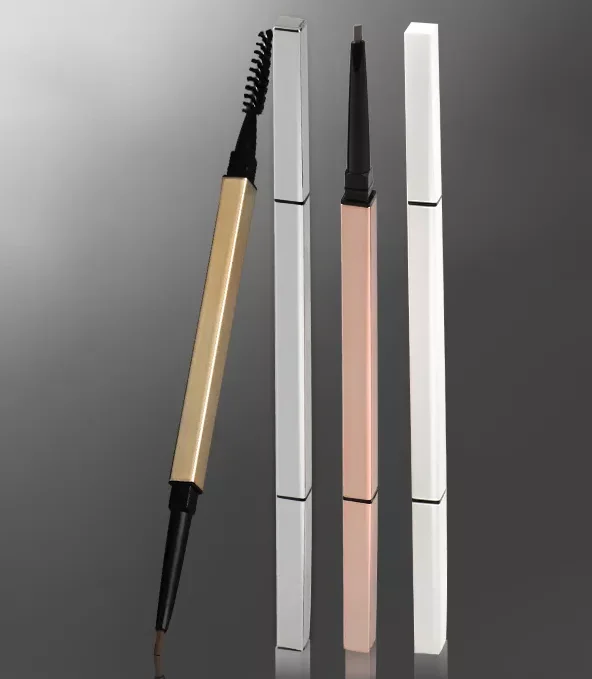 Private Label 5 Colors Waterproof Long Lasting Double-headed Eyebrow Pencil With Brush