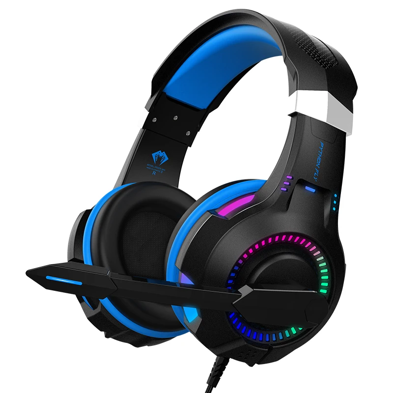 Бесплатный образец наушники Audifonos Gamer PC 7 1 PS4 гарнитура VR игровая с микрофоном RGB LED для Xbox