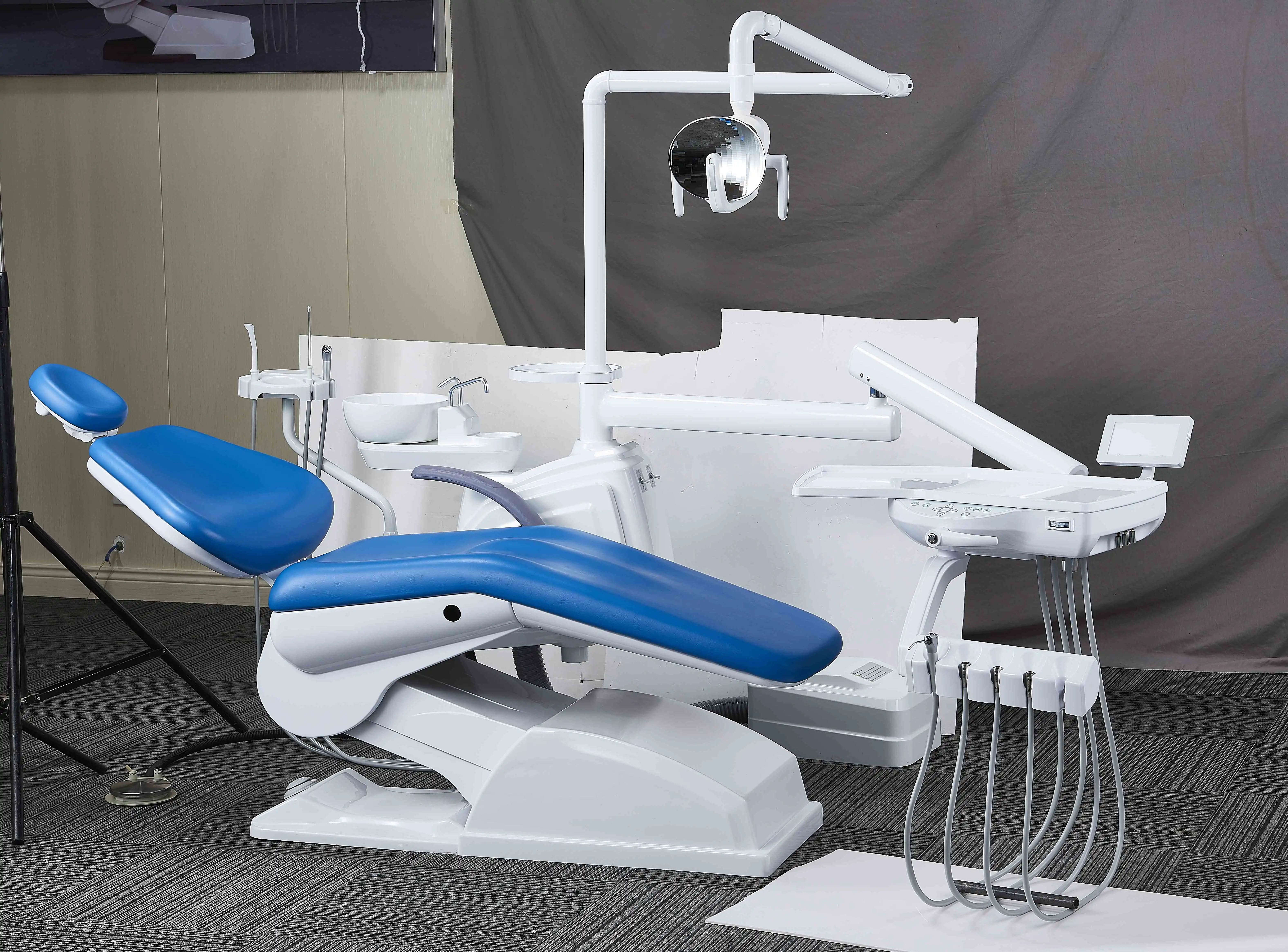 Дешевое стоматологическое кресло guangdong foshan economy китайское полностью Стоматологическое Кресло со светодиодным освещением устройство