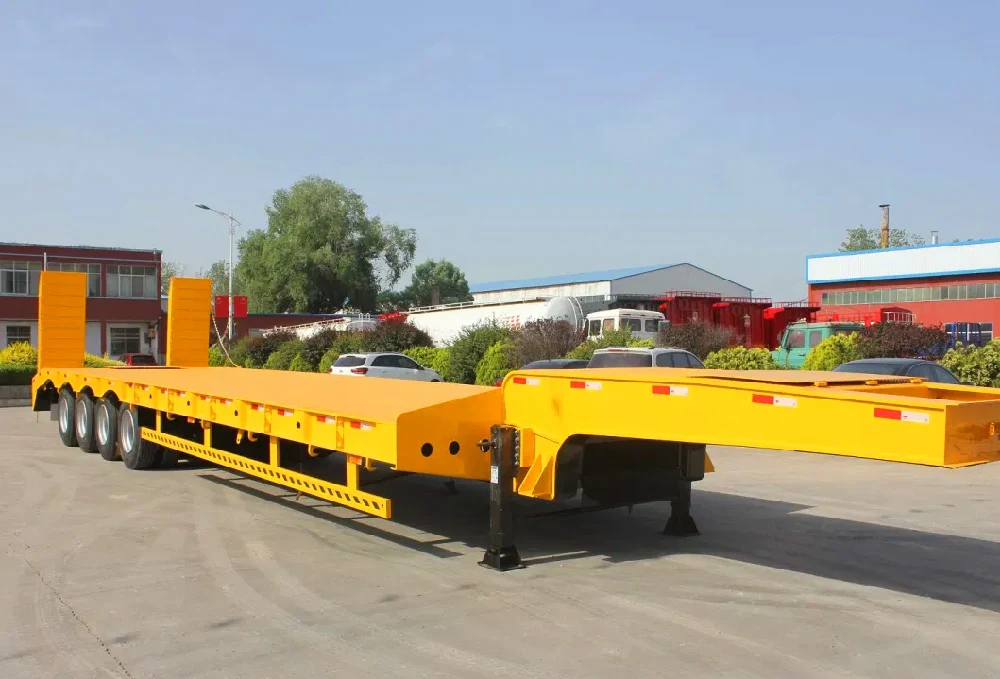 Wholesale low bed trailer truck low floor semi truck trailer