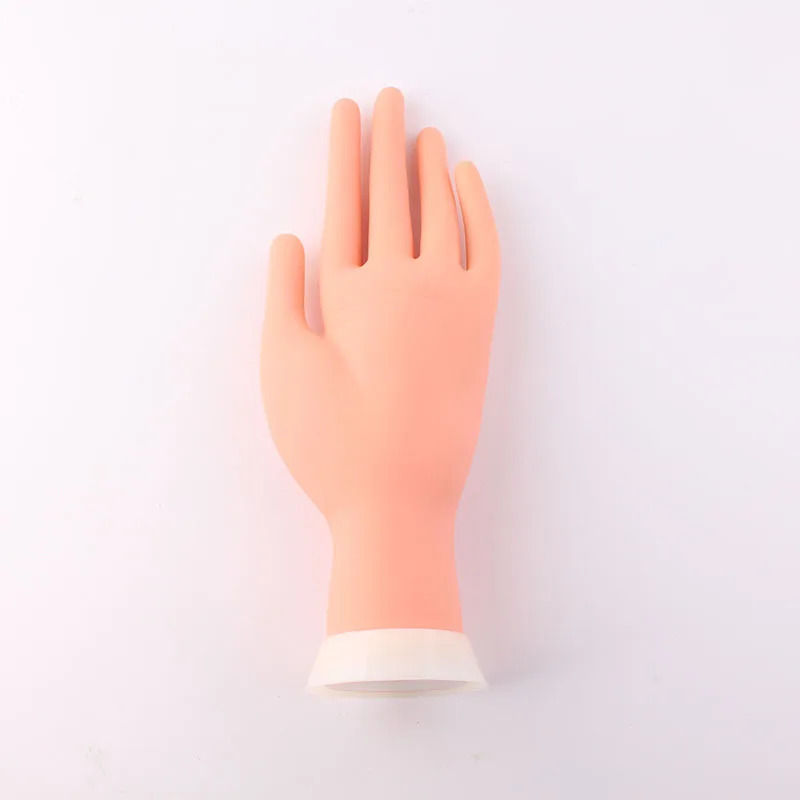 Silicone Design Practice Artificial Hand Bendable False Training Fingers Nail Art Hand Finger Feet Model and Training Tool