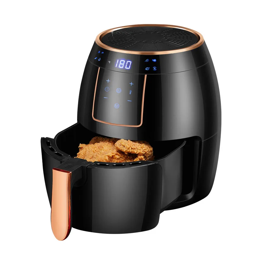 100-240V air fryer touch screen control household large-capacity electric fryer easy to clean European standard 5.5L air fryer