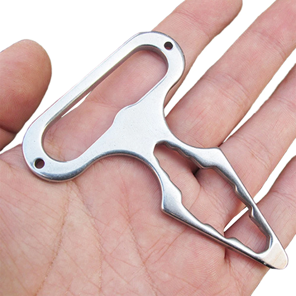 Camping Equipment Pocket Multifunction Survival Hand Tools  Keychain Wrench Stainless SteelMultifunction Pocket Tool
