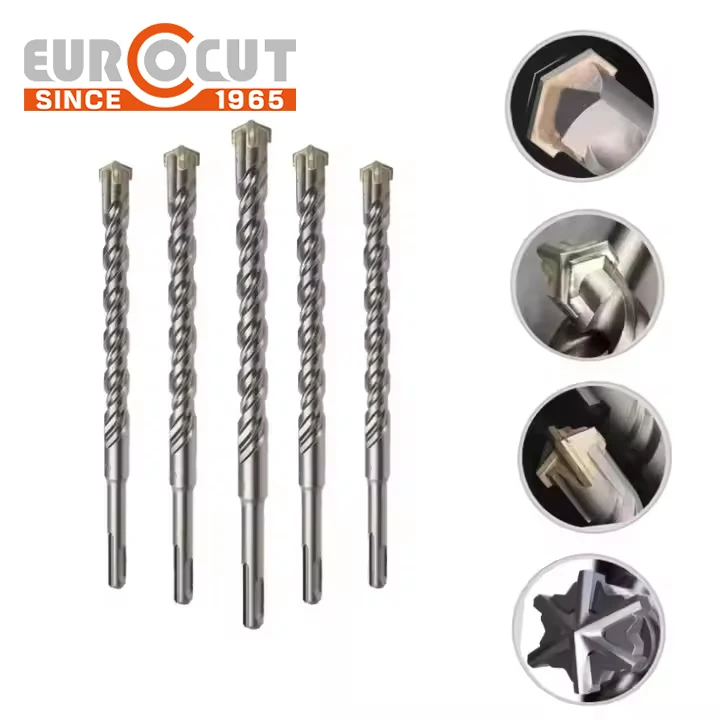 EUROCUT SDS Plus Drill bit Hammer Drill bit Electric Drill bit for Concrete Marble Masonry Brick Wall