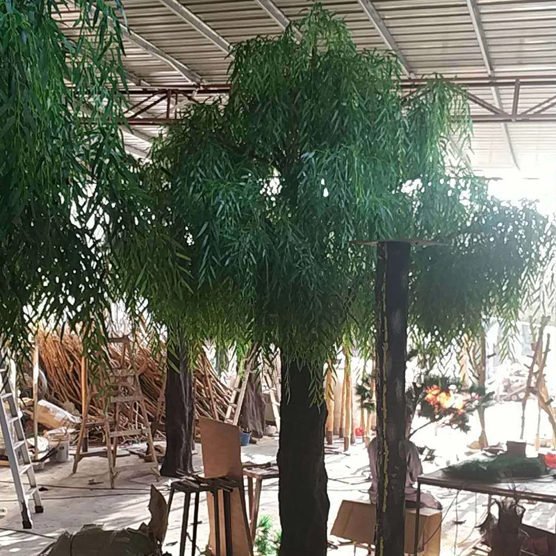 I033 Plant Landscape Artificial Straight Willow Large Outdoor Artificial Trees with Customized Size