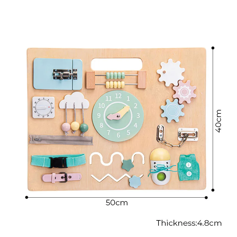 Phoohi kids wooden busy board game toy montessori education toy baby Sensory Training Board toy