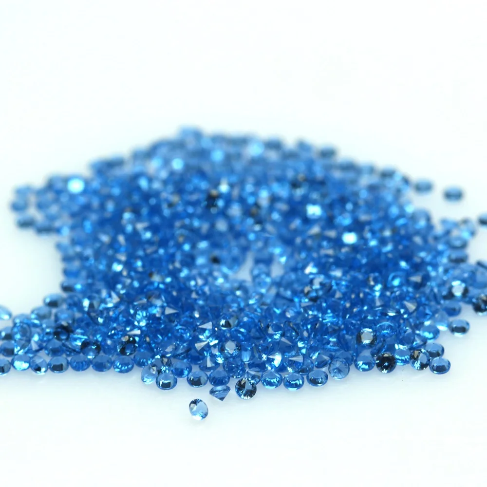 1mm~3mm round small aquamarine nano gemstone for wax casting