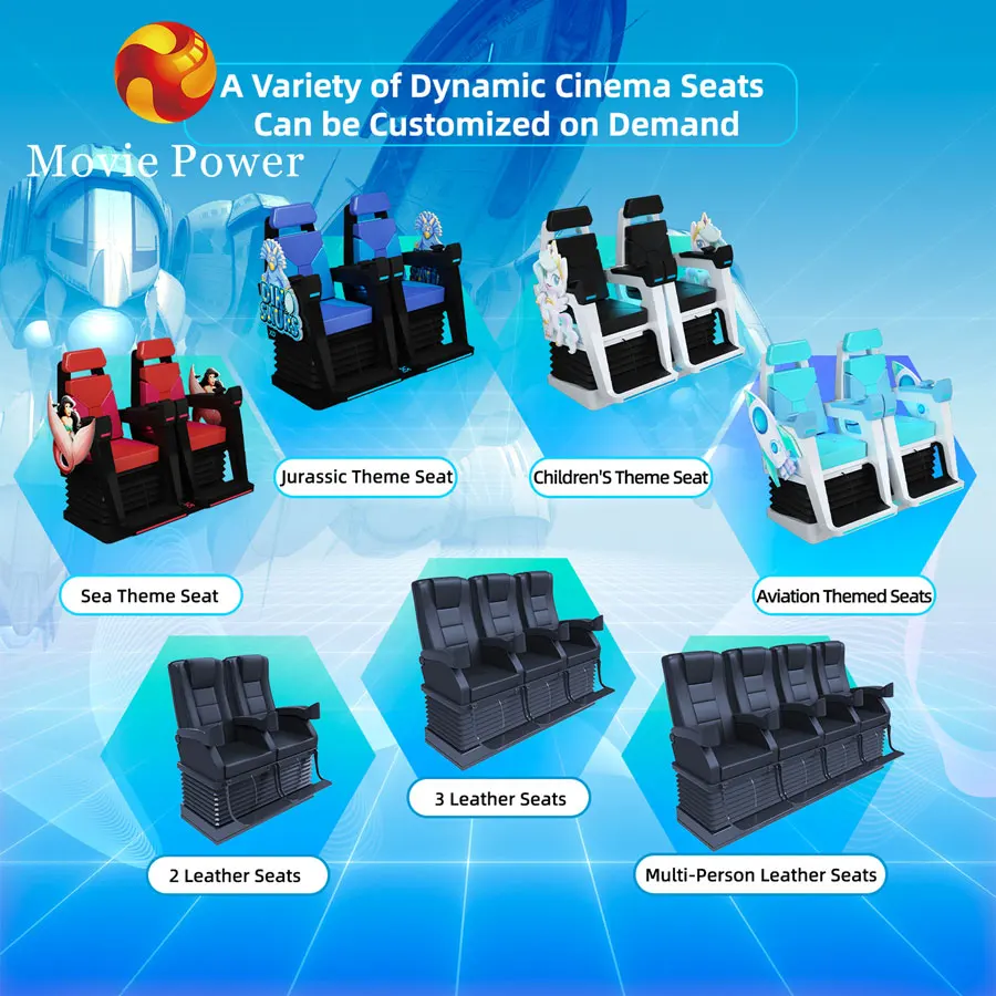 5d cinema 4d motion chair movie theater seats 4d 8d 9d virtual reality simulator vr game machine