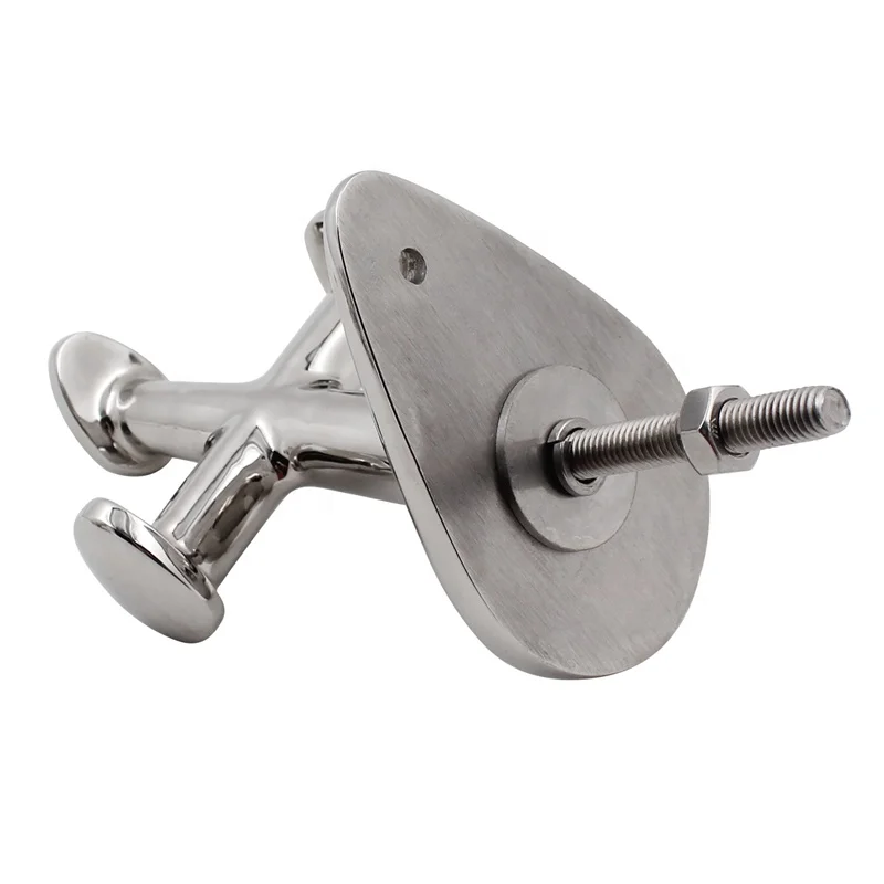 shenghui  high polish Factory boat parts supplier 316 SS Angled cross bollard moorings single cross bollard