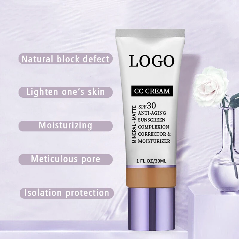 Beauty CC крем без парабенов увлажняющий и водонепроницаемый минеральный глицериновый с покрытием