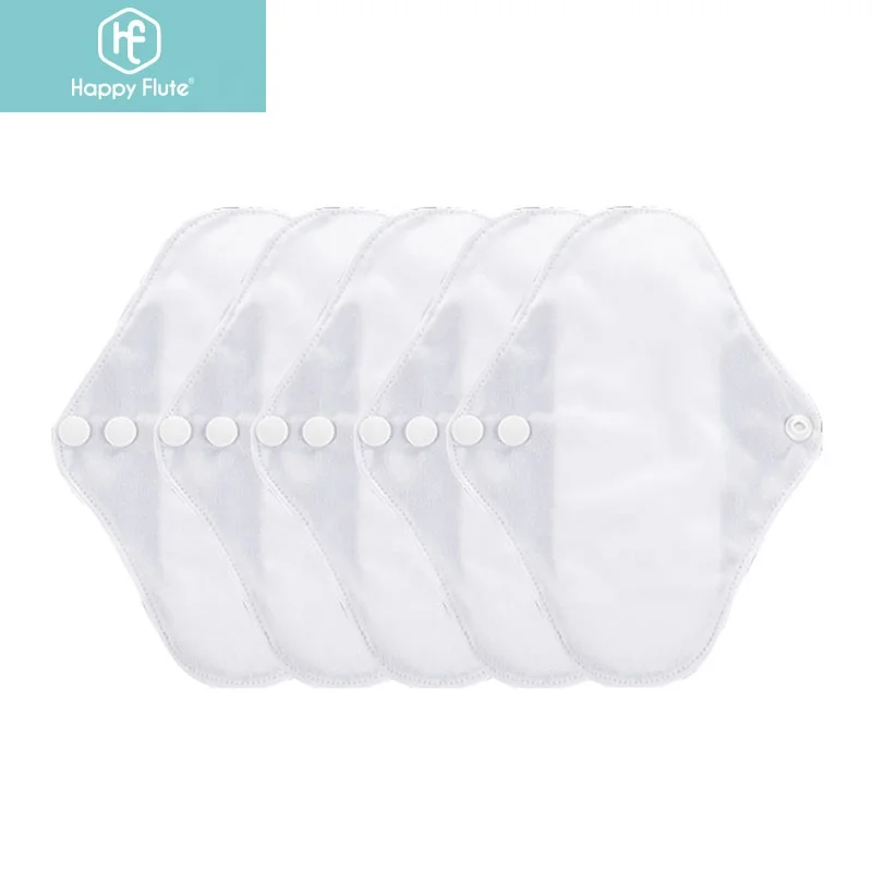 HappyFlute absorbent 5pcs set small size washable menstrual sanitary pads manufacturer bamboo terry cloth reusable sanitary pads