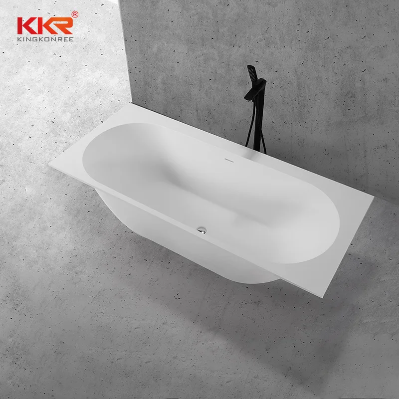 Solid Surface Marble Bathtub Customized Size Stone Bathroom Marble Tub