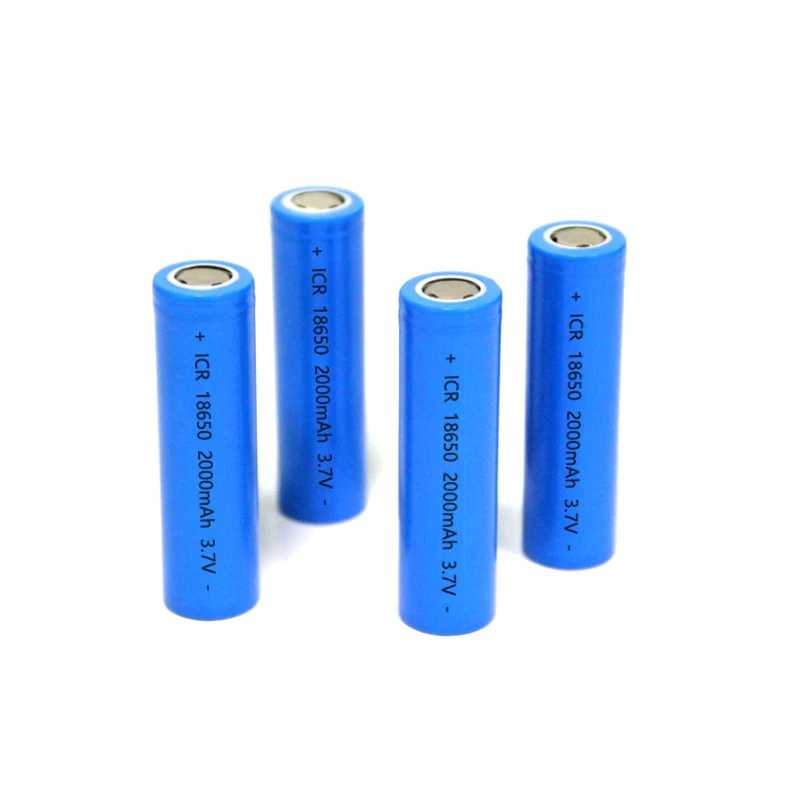  Hot Sale Rechargeable Battery 3.7 v 2000 Mah Li-ion 3.7v 2000mah Icr 18650 Lithium Li Ion