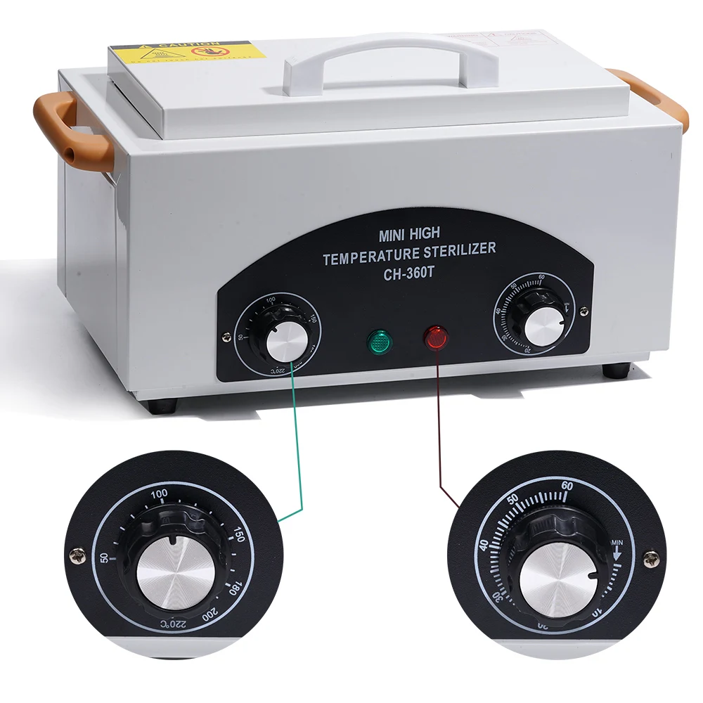 Dry Heat High Temperature Disinfection Cabinet Heat Sterilizer Box for Nail Drill Bit Manicure Pedicure SPA Salon Dental Tools