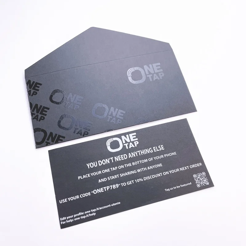 Custom design envelope packaging for jewelry recycled kraft paper gift envelope with ribbon closure