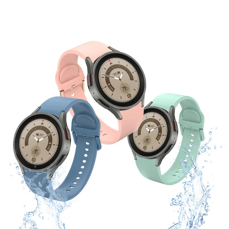 Fashion Silicone 20mm Sport Replacement Strap Watch Bands for Samsung Galaxy Watch 5 5 Pro Watch 4/Amazfit GTS 3