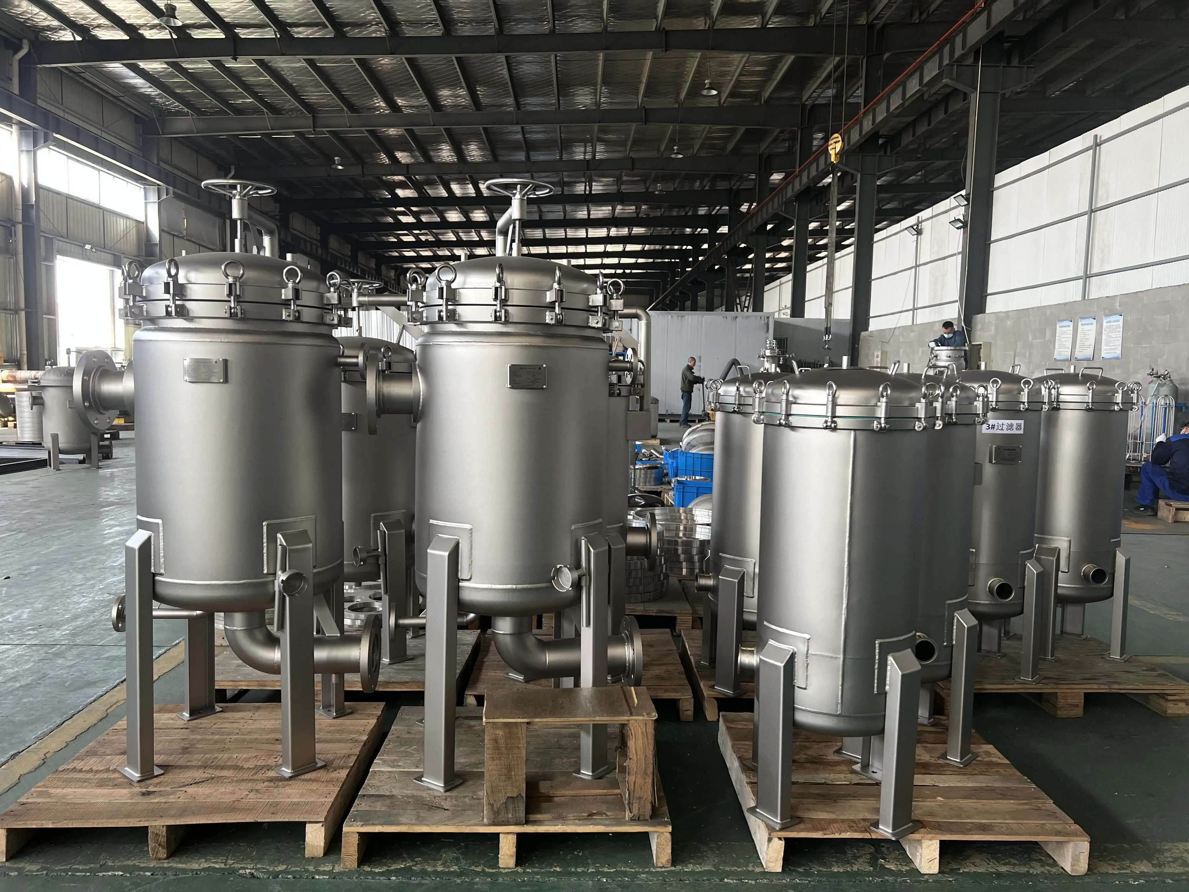 Customized  Design 02 Size 3 4 6 8 12 Multi Bag Filter Housings Liquid Stainless Steel Bag Filter Housing for Liquid Filtration