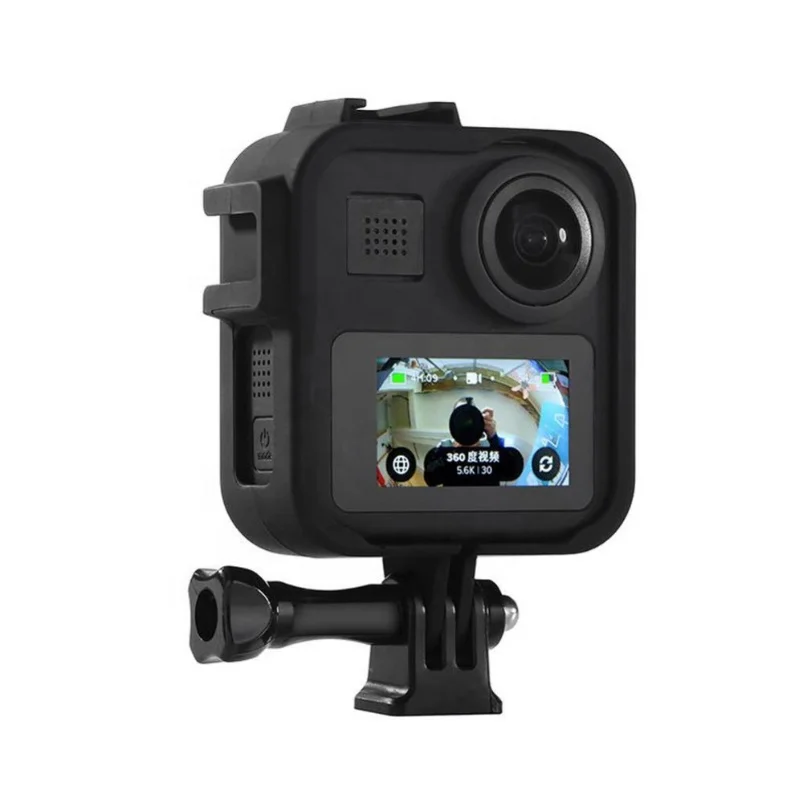 Takenoken Camera Digital GoPro Max Black Frame Action Camera Accessories Protective Housing Case Mount Shell with Dual Hot Shoe