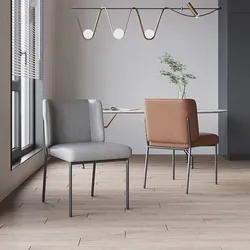 Home Negotiation and Dressing Chair Restaurant Coffee Leisure Chair Modern Stainless Steel Dinning Chair