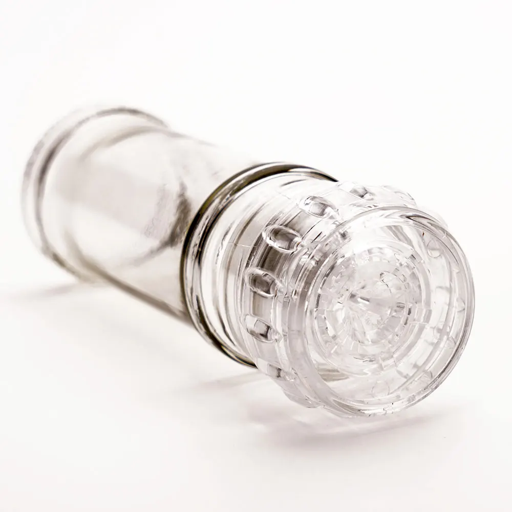 VISTA 50ml 60ml chili pepper hot sauce custom clear transparent glass bottle with metal screw cap