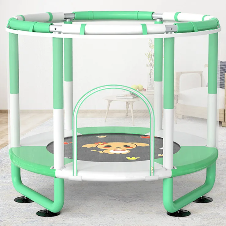 Large Space 5 FT Kids Trampoline Safety Enclosure Net Children Mini Trampoline Indoor Outdoor Fitness Gym Jumping Bed