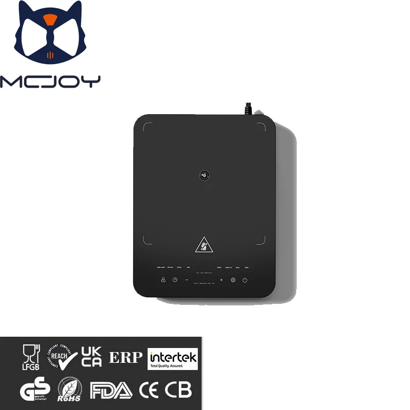 Kitchen  Ultra Slim 2 Burner Low Voltage Crystal Coil Portable Smart Rechargeable  Glass Electric Commercial Induction Cooker