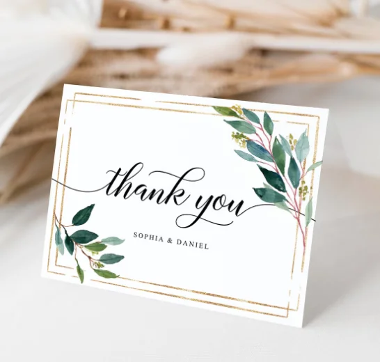 Eco-friendly Material Personalized Custom Cards High-Quality Thank You Cards for Small Business