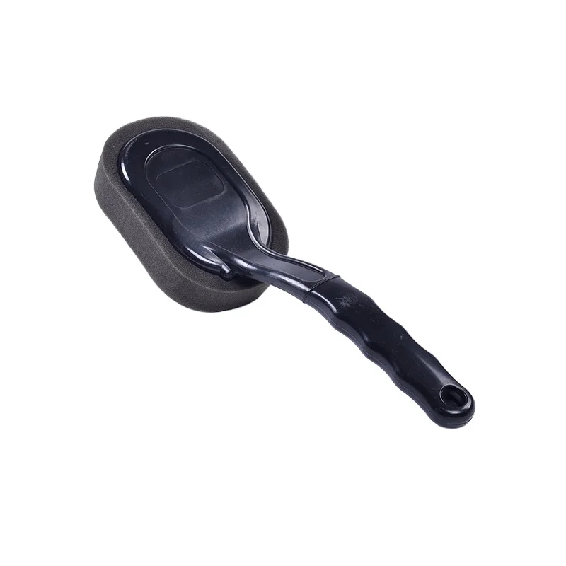 
Long Handle And Black Sponge Tire Wax Foam Brush For Car Cleaning And Beauty 